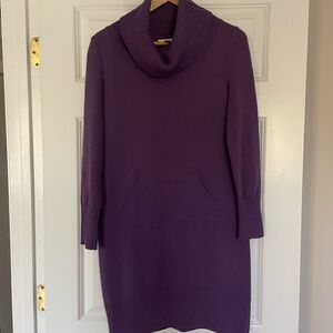 St. John Long Sleeve Purple Dress